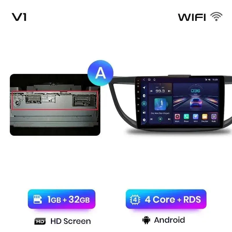 Radio Android do Honda CR-V IV (2012-2016) CarPlay Android Auto 4G WiFi GPS DSP
