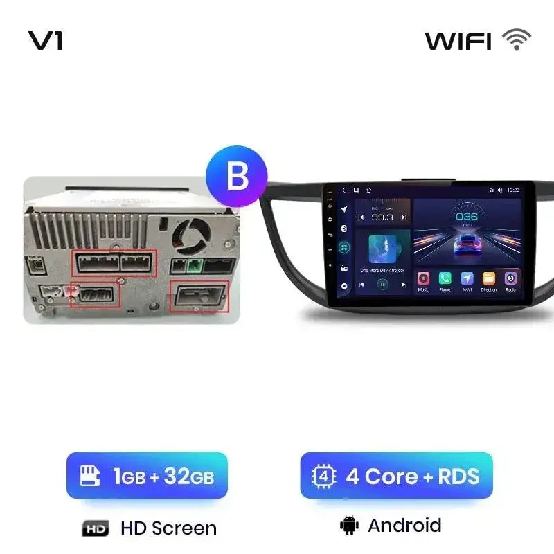 Radio Android do Honda CR-V IV (2012-2016) CarPlay Android Auto 4G WiFi GPS DSP