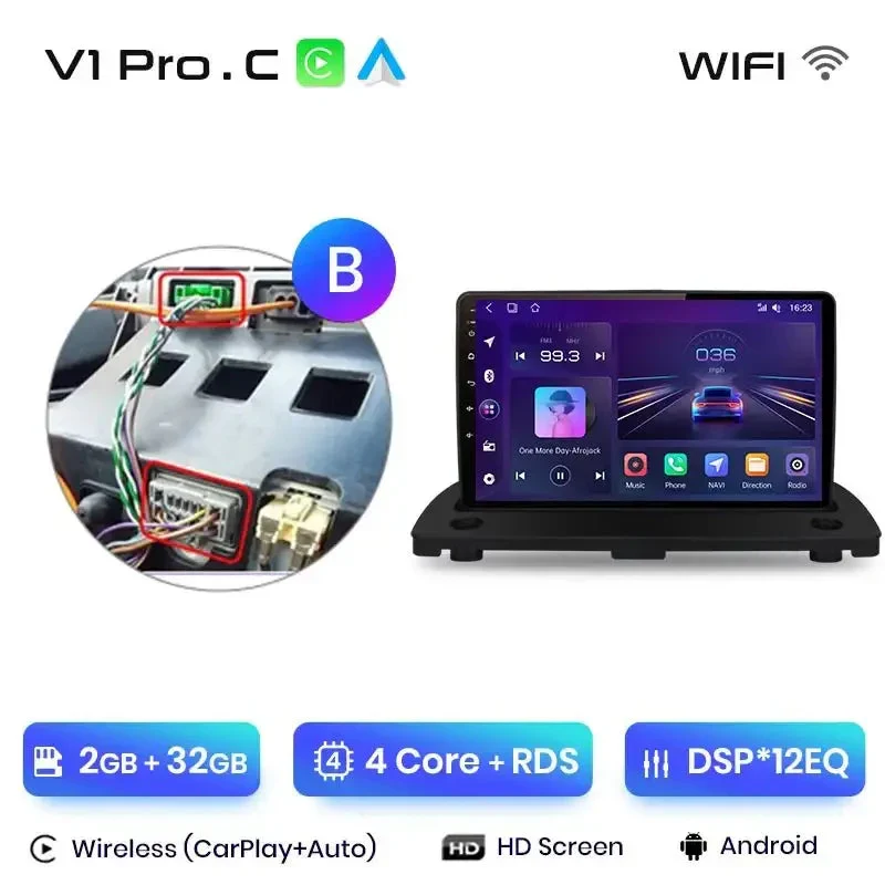 Radio Android do Volvo XC90 (2004-2014) CarPlay Android Auto 4G WiFi GPS DSP