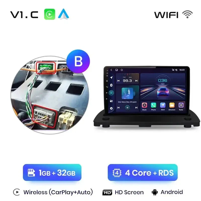 Radio Android do Volvo XC90 (2004-2014) CarPlay Android Auto 4G WiFi GPS DSP