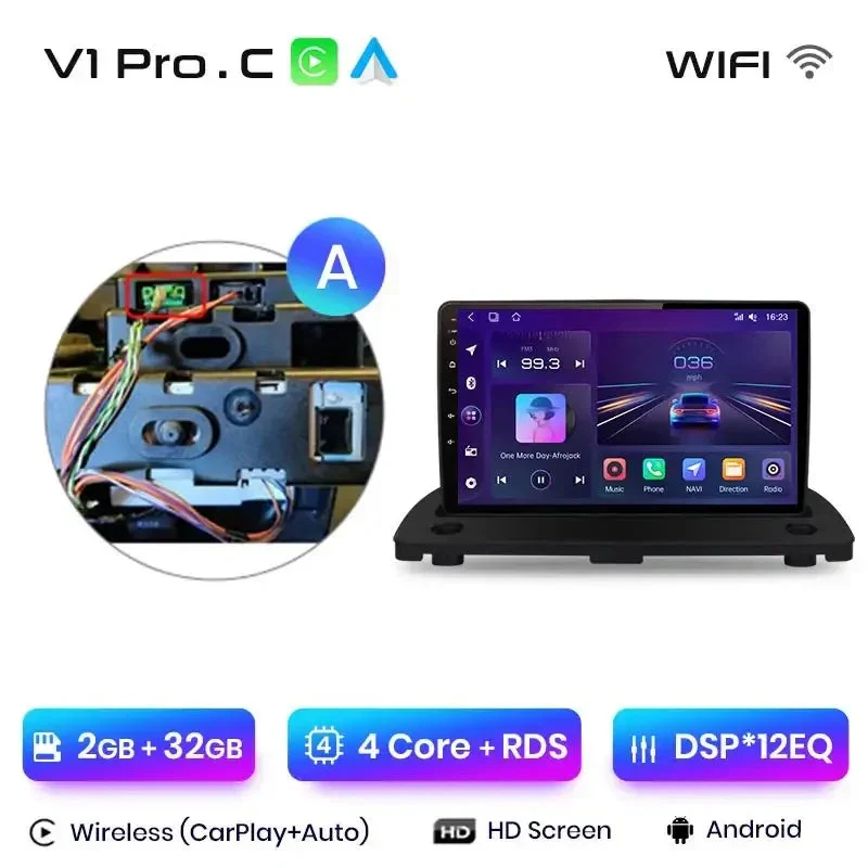 Radio Android do Volvo XC90 (2004-2014) CarPlay Android Auto 4G WiFi GPS DSP