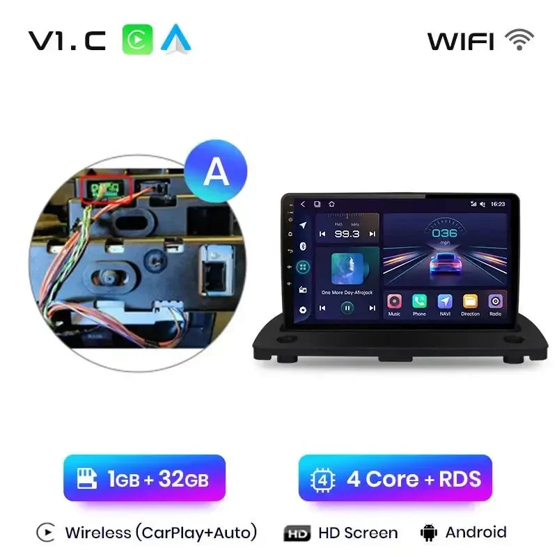 Radio Android do Volvo XC90 (2004-2014) CarPlay Android Auto 4G WiFi GPS DSP