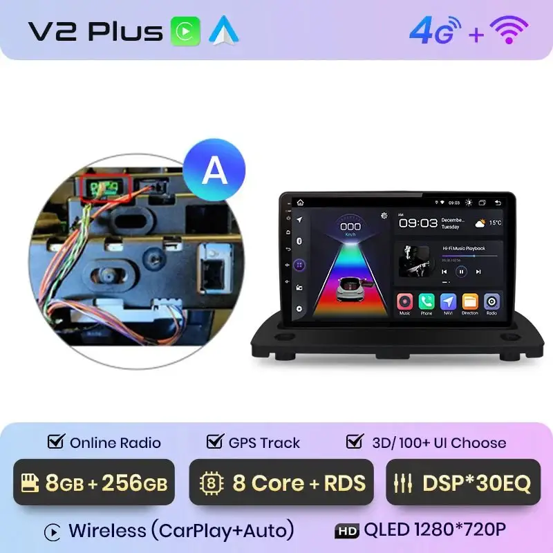 Radio Android do Volvo XC90 (2004-2014) CarPlay Android Auto 4G WiFi GPS DSP