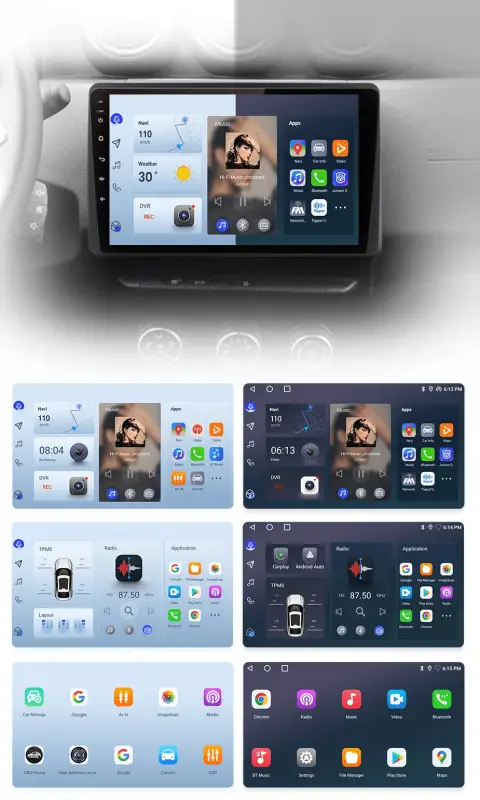 Radio Android do Renault Duster Dacia Duster Dacia Arkana (2019-2021) CarPlay Android Auto 4G WiFi GPS DSP