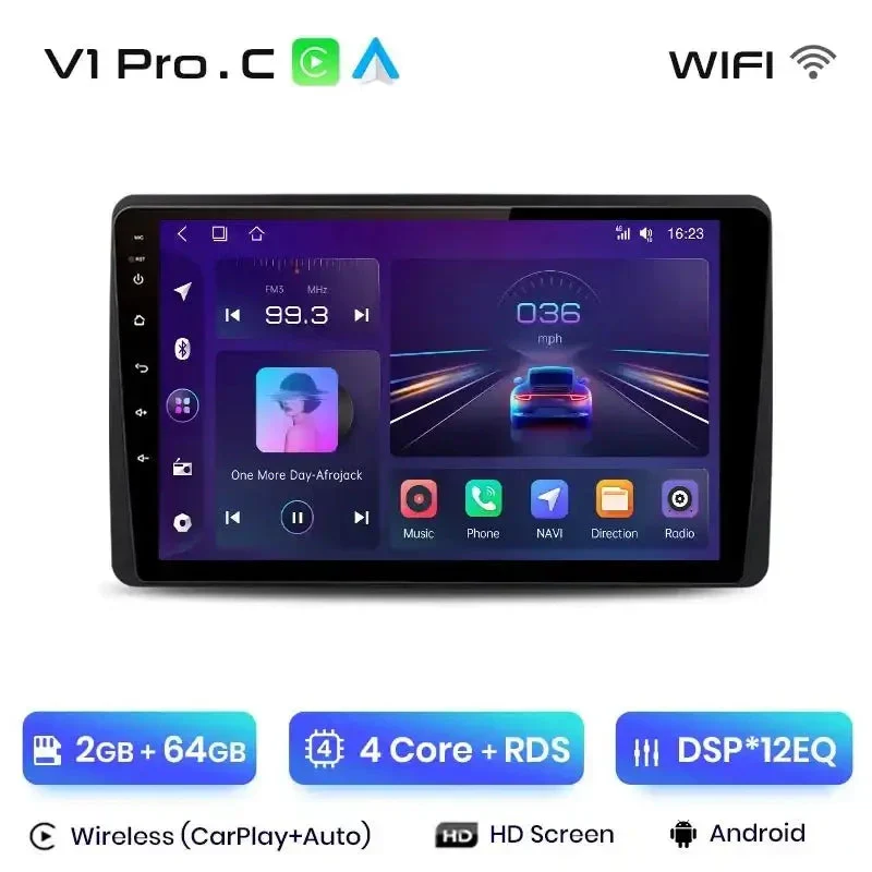 Radio Android do Renault Duster Dacia Duster Dacia Arkana (2019-2021) CarPlay Android Auto 4G WiFi GPS DSP