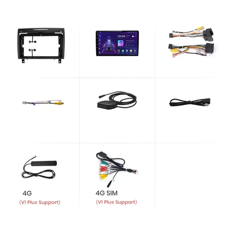 Radio Android do Mercedes-Benz SLK R171 (2004-2011) CarPlay Android Auto 4G WiFi GPS DSP