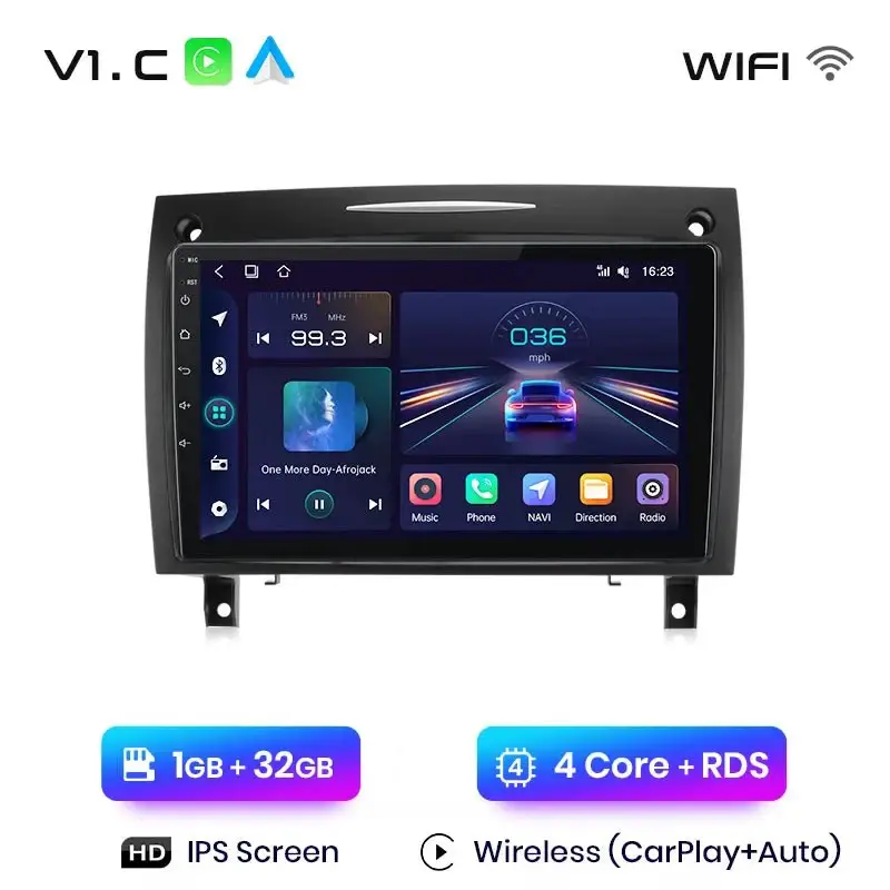 Radio Android do Mercedes-Benz SLK R171 (2004-2011) CarPlay Android Auto 4G WiFi GPS DSP