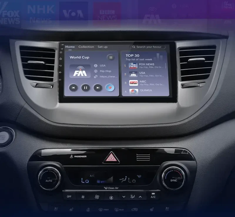 Radio Android do Hyundai ix35 Tucson (2015-2018) CarPlay Android Auto 4G WiFi GPS DSP