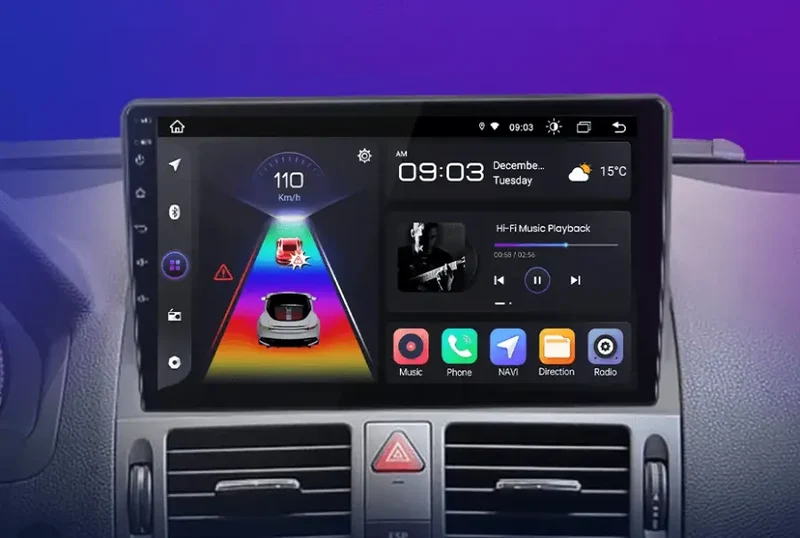 Radio Android do Mercedes-Benz C-Class W204 S204 (2006-2011) CarPlay Android Auto 4G WiFi GPS DSP