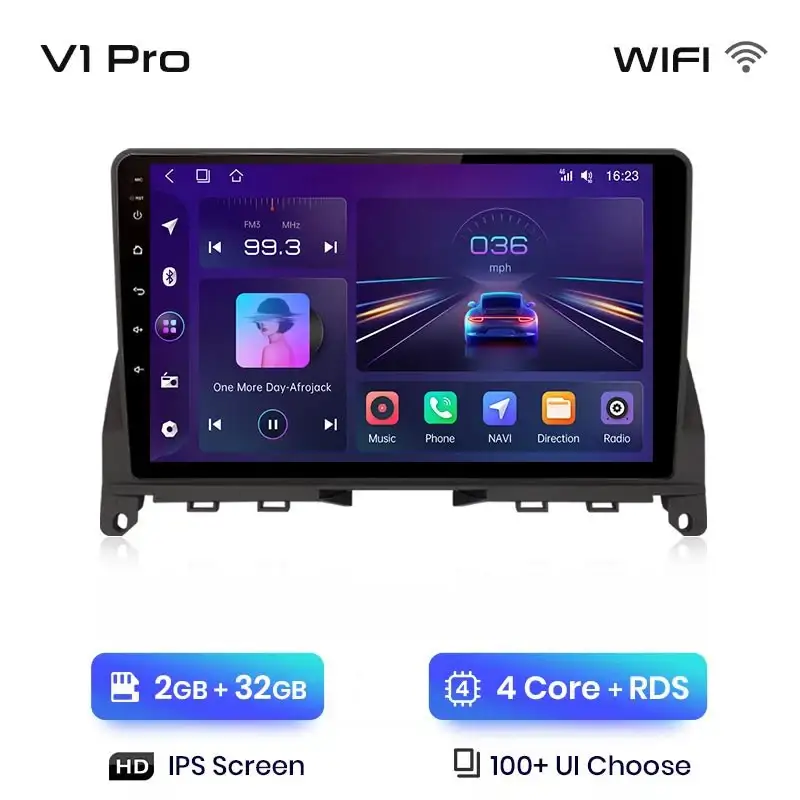 Radio Android do Mercedes-Benz C-Class W204 S204 (2006-2011) CarPlay Android Auto 4G WiFi GPS DSP