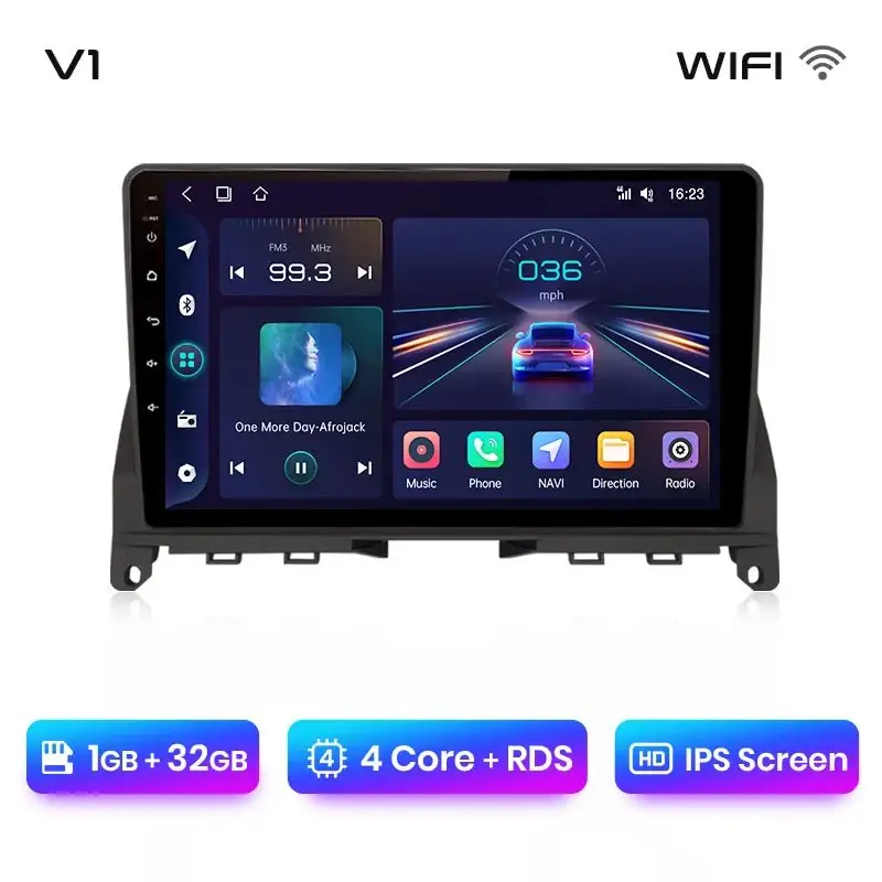 Radio Android do Mercedes-Benz C-Class W204 S204 (2006-2011) CarPlay Android Auto 4G WiFi GPS DSP