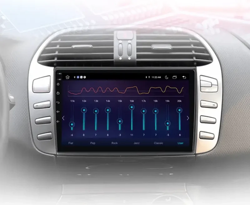 Radio Android do Fiat Bravo (2007-2012) CarPlay Android Auto 4G WiFi GPS DSP