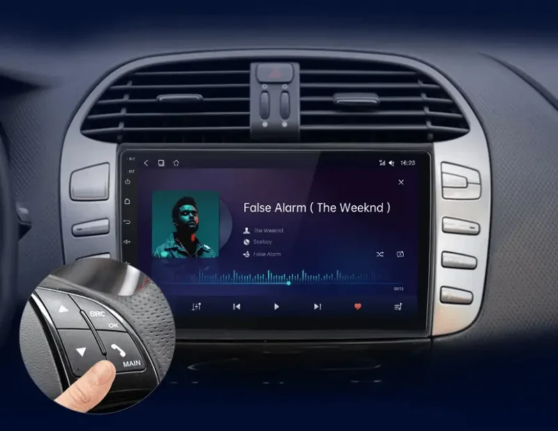 Radio Android do Fiat Bravo (2007-2012) CarPlay Android Auto 4G WiFi GPS DSP