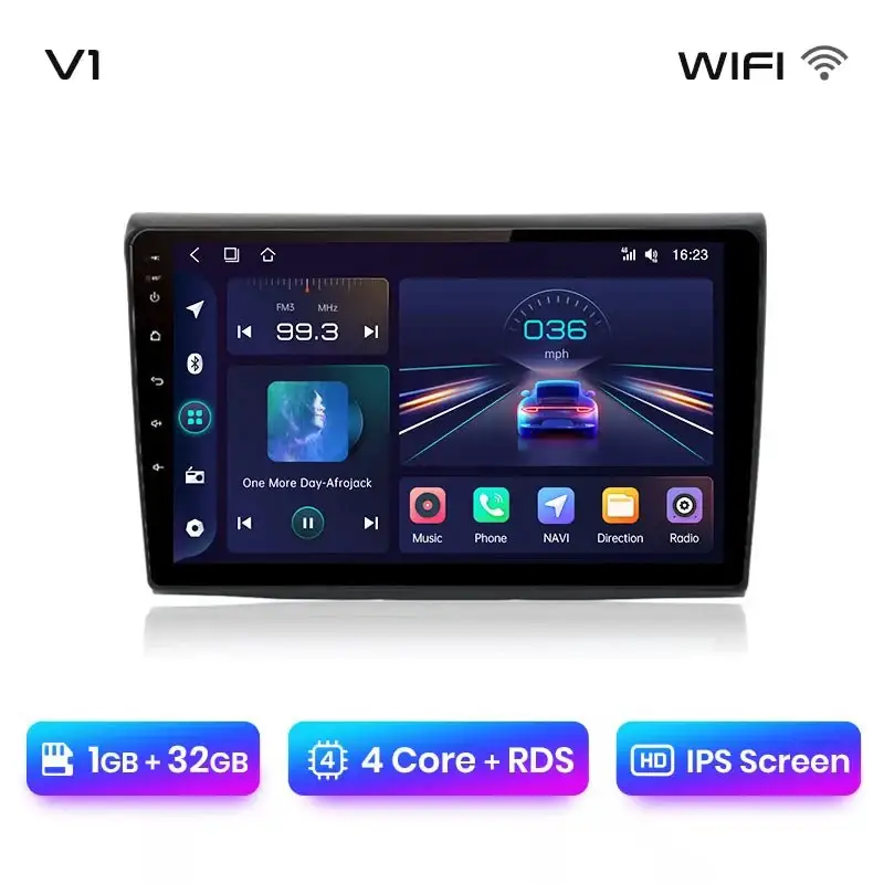 Radio Android do Fiat Bravo (2007-2012) CarPlay Android Auto 4G WiFi GPS DSP