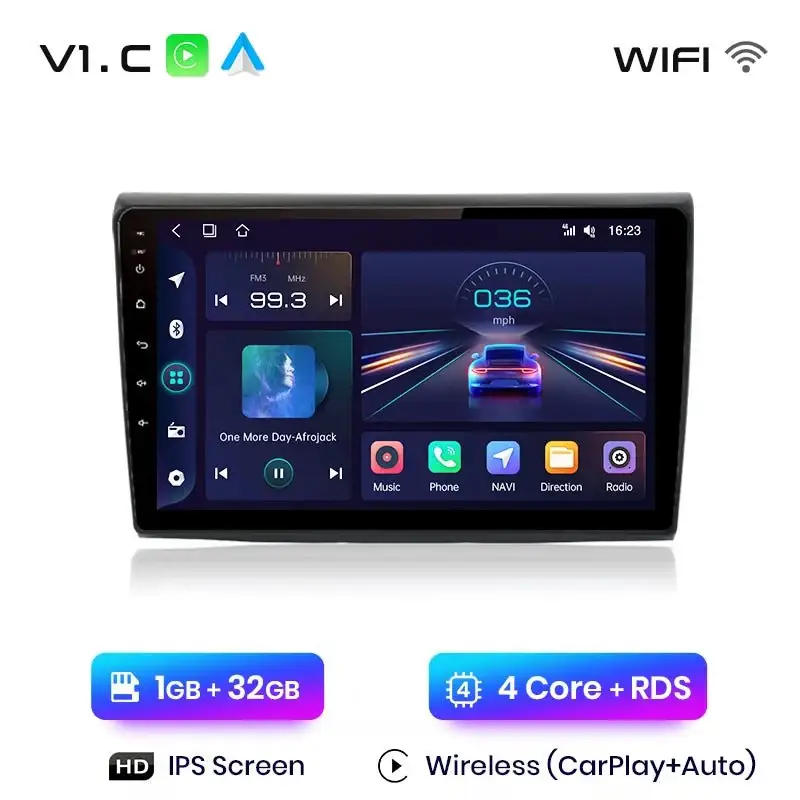 Radio Android do Fiat Bravo (2007-2012) CarPlay Android Auto 4G WiFi GPS DSP