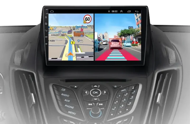 Radio Android do Ford Escape Kuga II C-MAX (2013-2016) CarPlay Android Auto 4G WiFi GPS DSP