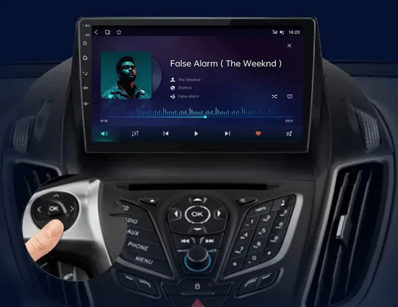 Radio Android do Ford Escape Kuga II C-MAX (2013-2016) CarPlay Android Auto 4G WiFi GPS DSP