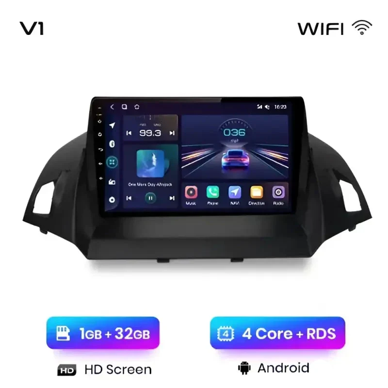 Radio Android do Ford Escape Kuga II C-MAX (2013-2016) CarPlay Android Auto 4G WiFi GPS DSP