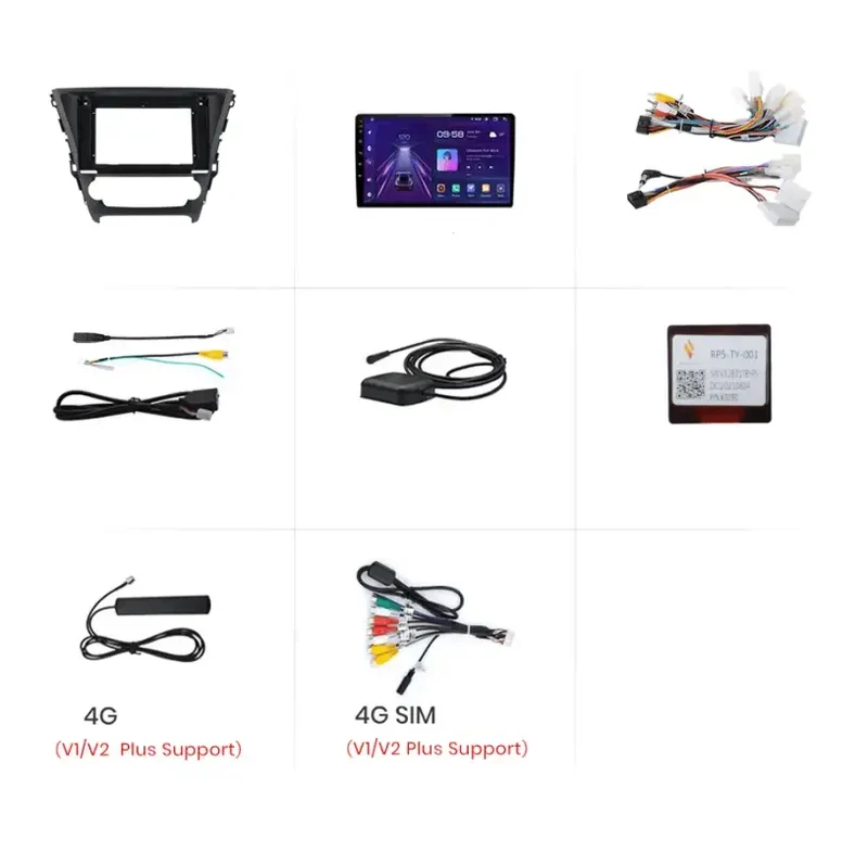 Radio Android do Toyota Avensis (2018-2020) CarPlay Android Auto 4G WiFi GPS DSP