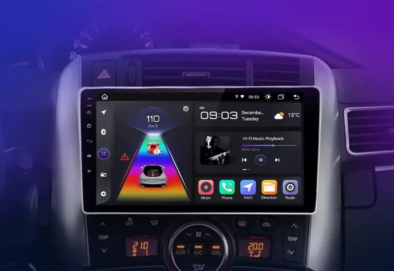 Radio Android do Toyota Verso R20 (2009-2018) CarPlay Android Auto 4G WiFi GPS DSP