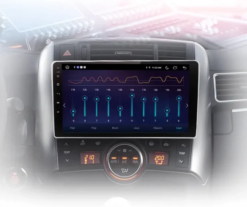 Radio Android do Toyota Verso R20 (2009-2018) CarPlay Android Auto 4G WiFi GPS DSP