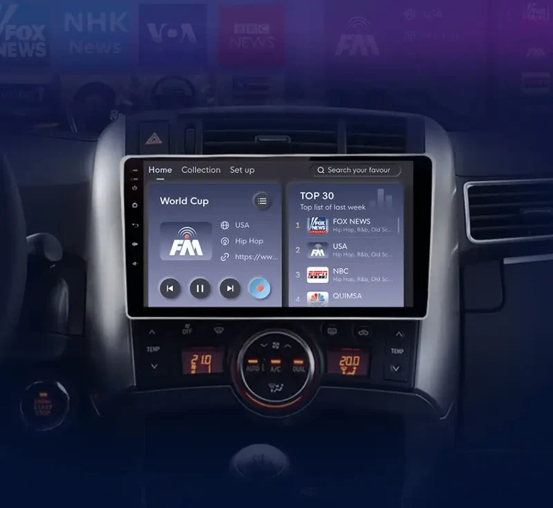 Radio Android do Toyota Verso R20 (2009-2018) CarPlay Android Auto 4G WiFi GPS DSP