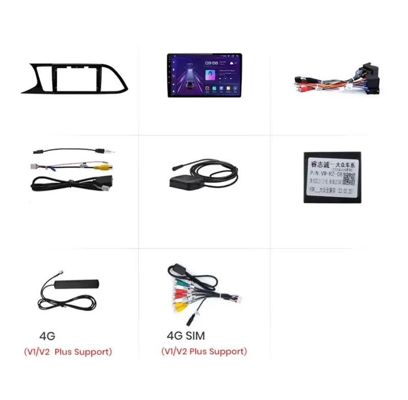 Radio Android do Seat Leon MK3 (2012-2020) CarPlay Android Auto 4G WiFi GPS DSP