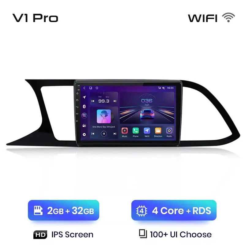 Radio Android do Seat Leon MK3 (2012-2020) CarPlay Android Auto 4G WiFi GPS DSP
