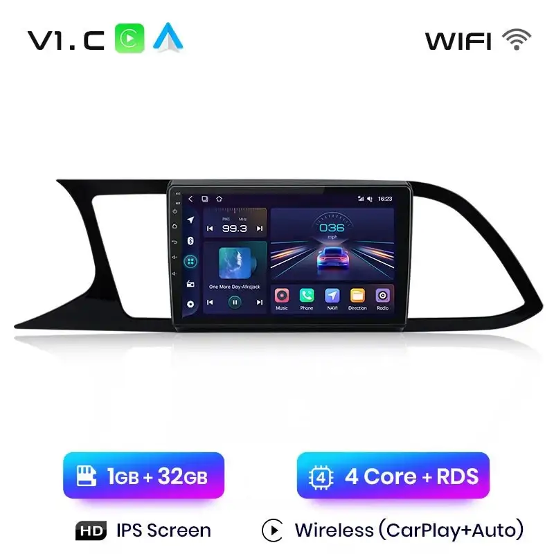 Radio Android do Seat Leon MK3 (2012-2020) CarPlay Android Auto 4G WiFi GPS DSP