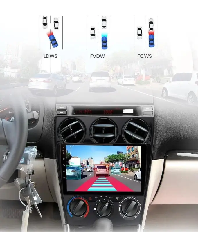 Radio Android do Mazda 6 (2004-2007) CarPlay Android Auto 4G WiFi GPS DSP