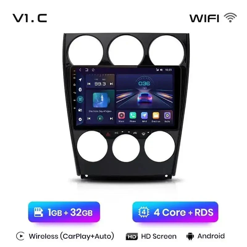 Radio Android do Mazda 6 (2004-2007) CarPlay Android Auto 4G WiFi GPS DSP