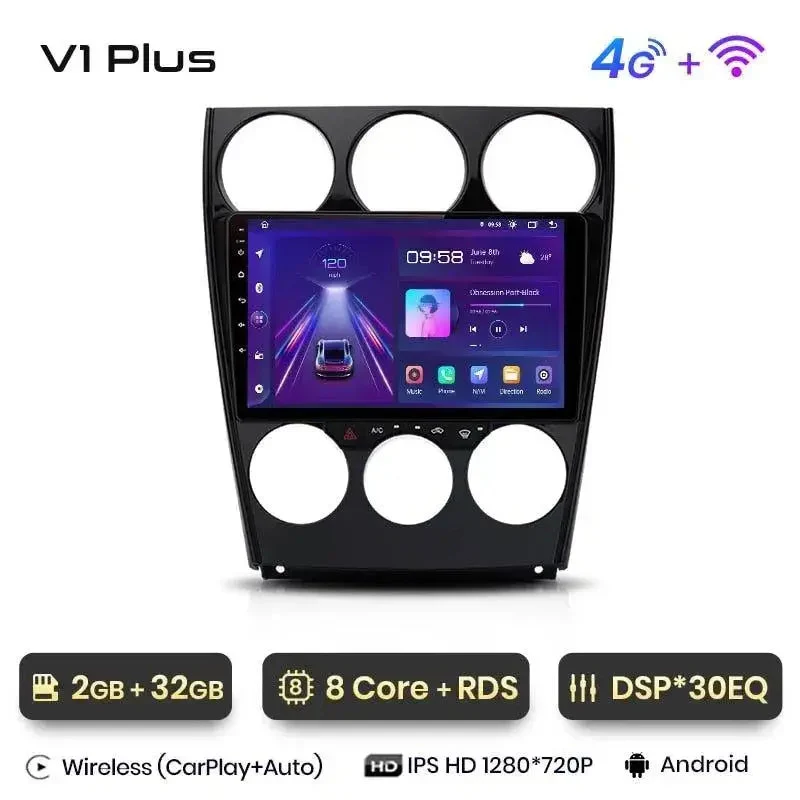 Radio Android do Mazda 6 (2004-2007) CarPlay Android Auto 4G WiFi GPS DSP