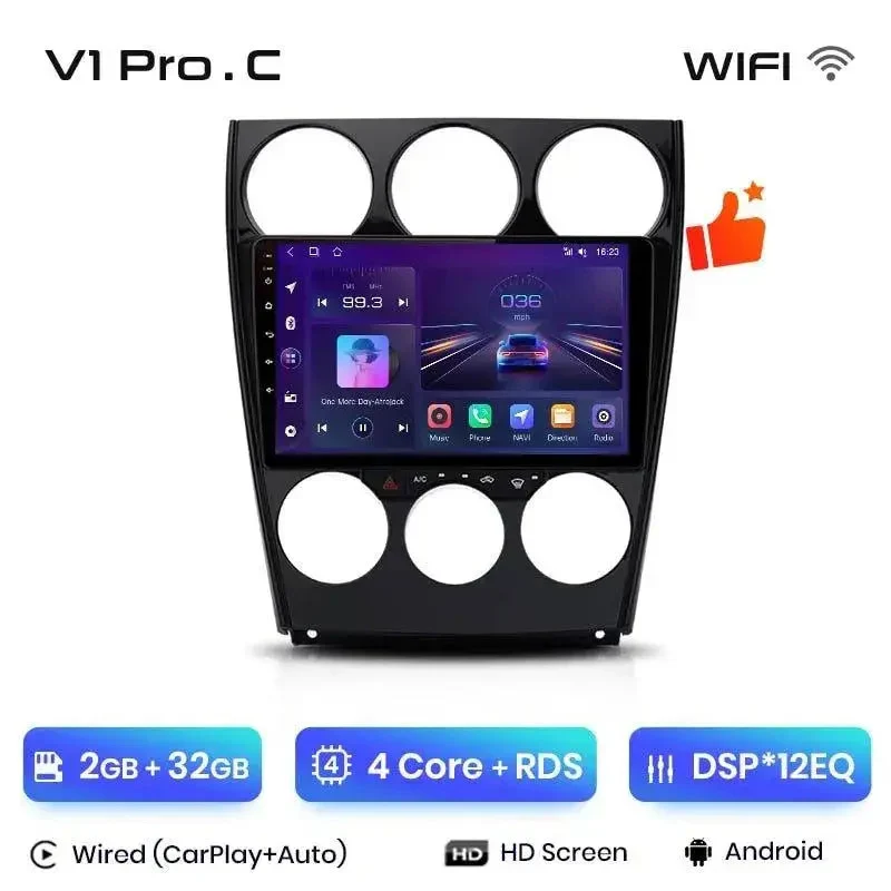 Radio Android do Mazda 6 (2004-2007) CarPlay Android Auto 4G WiFi GPS DSP