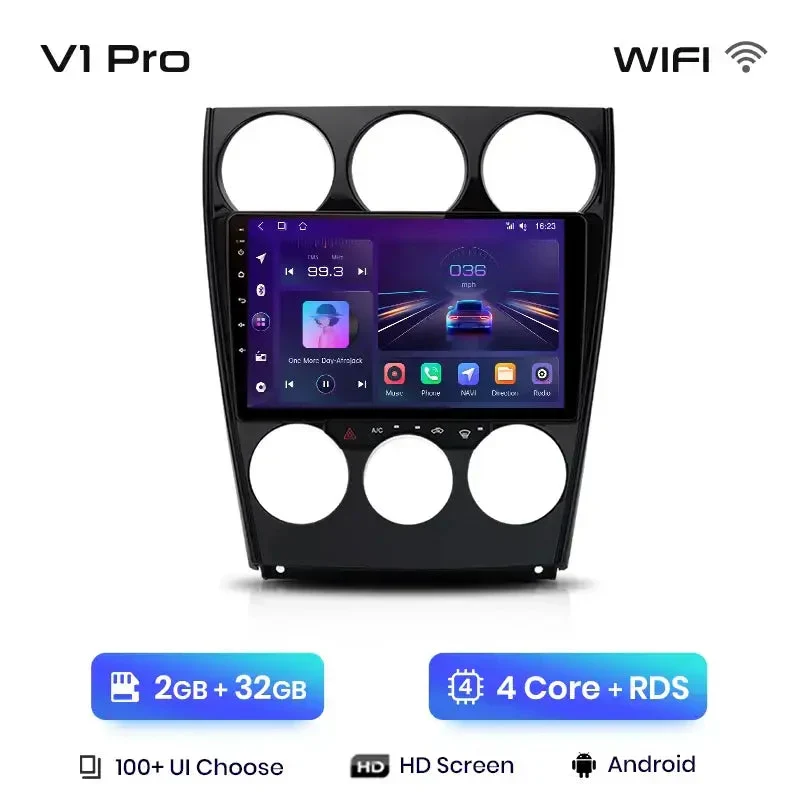 Radio Android do Mazda 6 (2004-2007) CarPlay Android Auto 4G WiFi GPS DSP