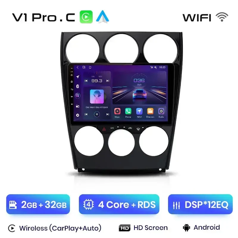Radio Android do Mazda 6 (2004-2007) CarPlay Android Auto 4G WiFi GPS DSP