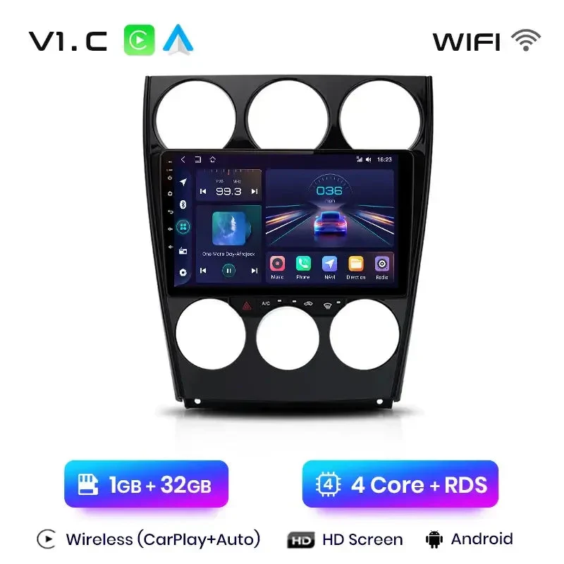 Radio Android do Mazda 6 (2004-2007) CarPlay Android Auto 4G WiFi GPS DSP