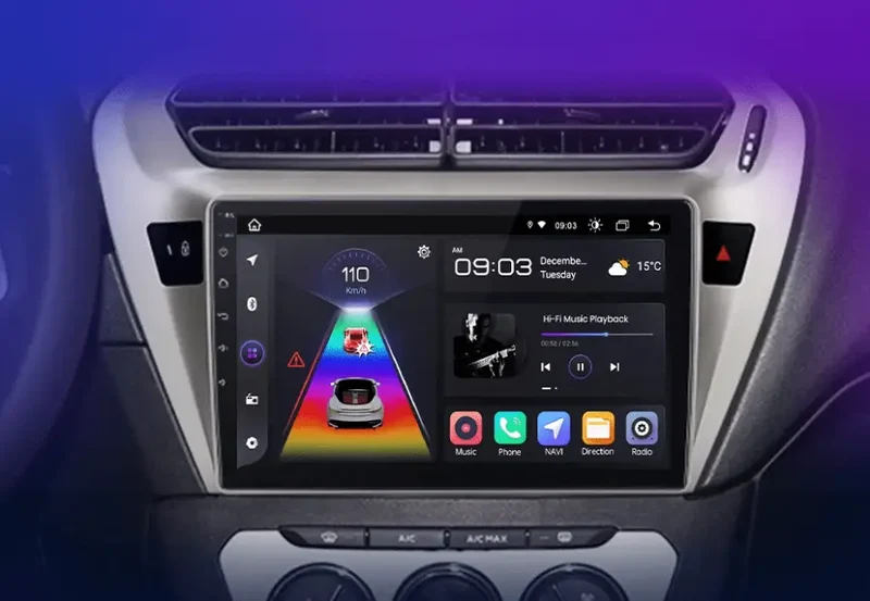 Radio Android do Peugeot 301 Citroen C-Elysée (2013-2018) CarPlay Android Auto 4G WiFi GPS DSP