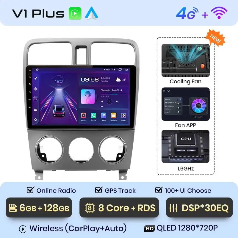 Radio Android do Subaru Forester SG (2002-2008) CarPlay Android Auto 4G WiFi GPS DSP