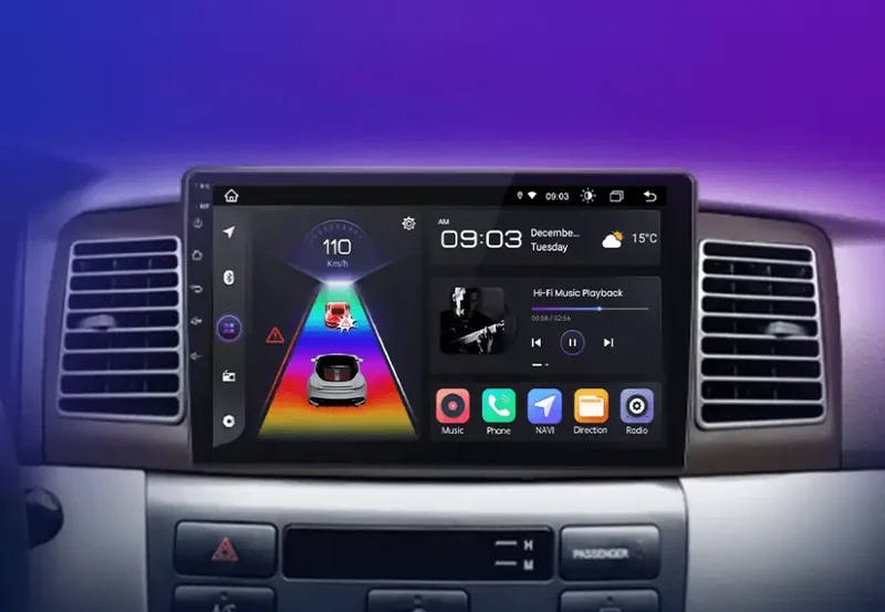 Radio Android do Toyota Corolla E120 E130 (2000-2004) CarPlay Android Auto 4G WiFi GPS DSP