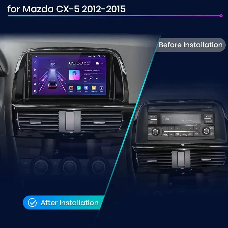 Radio Android do Mazda CX-5 (2012-2015) CarPlay Android Auto 4G WiFi GPS DSP