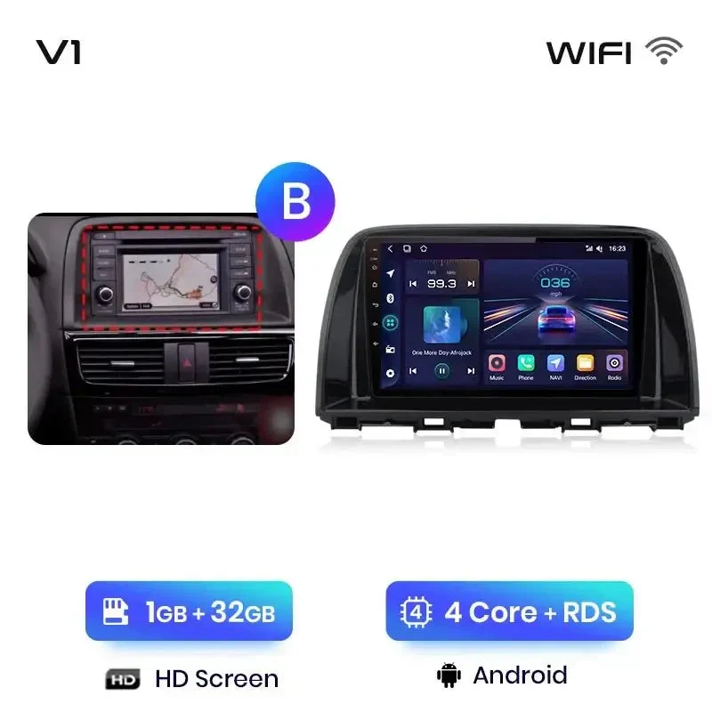 Radio Android do Mazda CX-5 (2012-2015) CarPlay Android Auto 4G WiFi GPS DSP