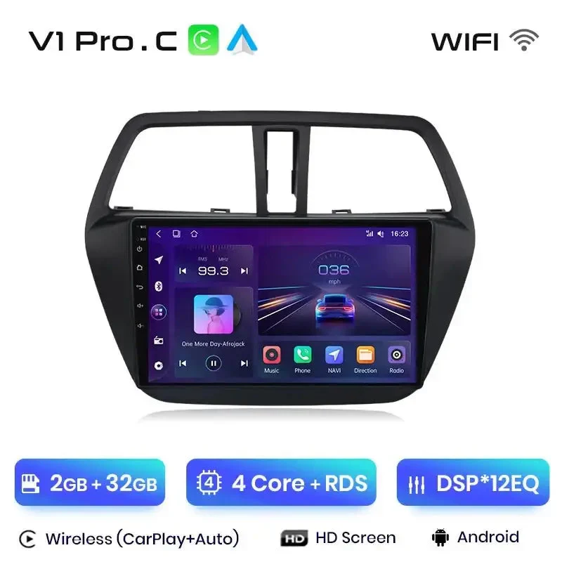 Radio Android do Suzuki SX4 S-Cross (2012-2016) CarPlay Android Auto 4G WiFi GPS DSP