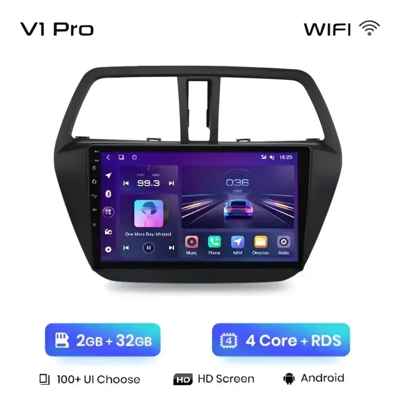 Radio Android do Suzuki SX4 S-Cross (2012-2016) CarPlay Android Auto 4G WiFi GPS DSP