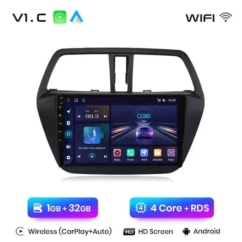 Radio Android do Suzuki SX4 S-Cross (2012-2016) CarPlay Android Auto 4G WiFi GPS DSP