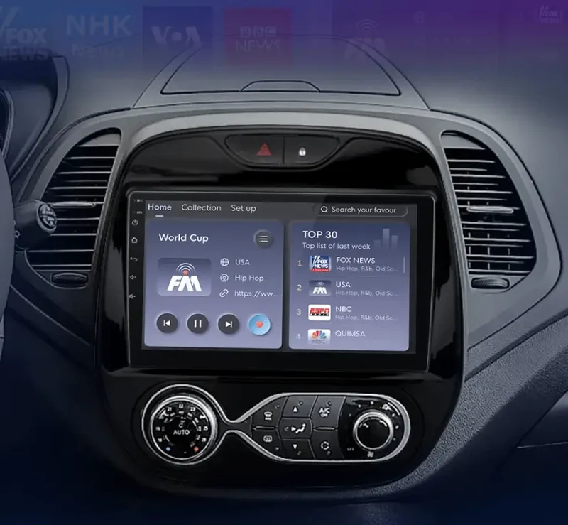 Radio Android do Renault Captur (2016-2019) CarPlay Android Auto 4G WiFi GPS DSP