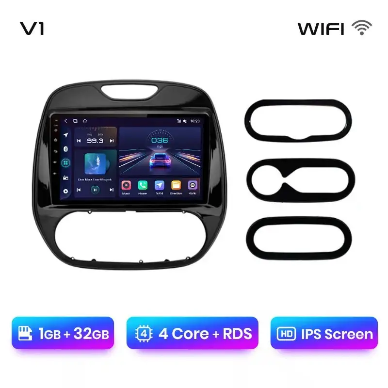 Radio Android do Renault Captur (2016-2019) CarPlay Android Auto 4G WiFi GPS DSP
