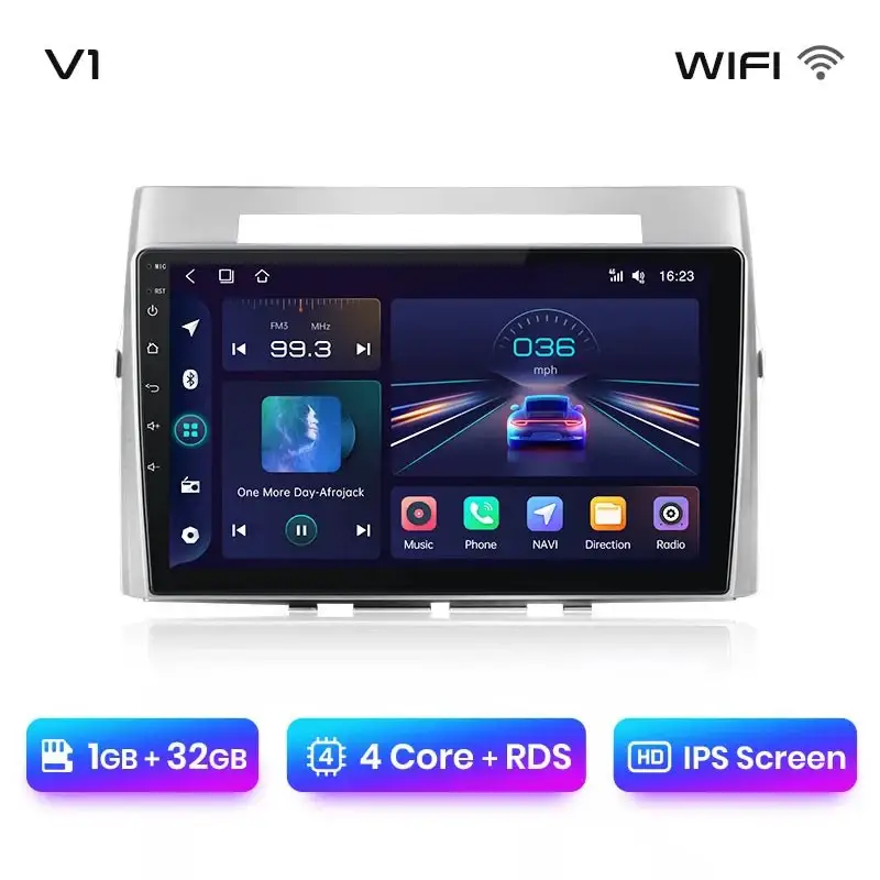 Radio Android do Toyota Corolla Verso (2004-2009) CarPlay Android Auto 4G WiFi GPS DSP