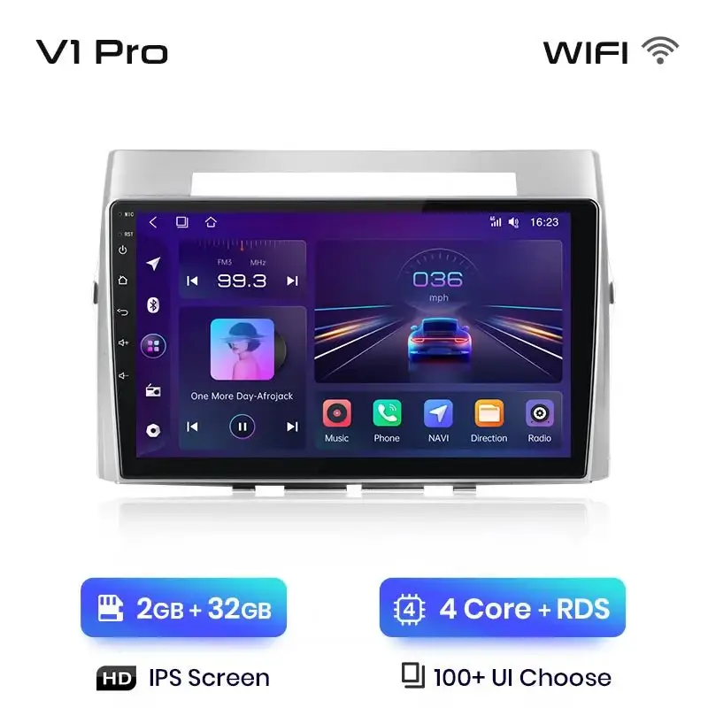Radio Android do Toyota Corolla Verso (2004-2009) CarPlay Android Auto 4G WiFi GPS DSP