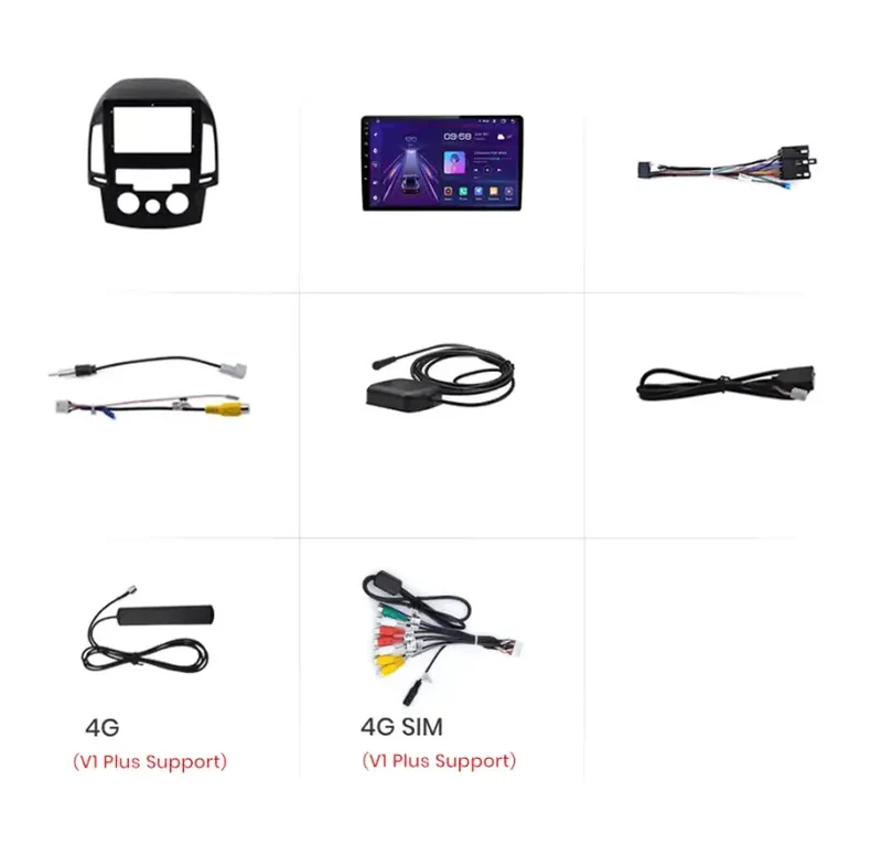 Radio Android do Hyundai i30 (2006-2011) CarPlay Android Auto 4G WiFi GPS DSP