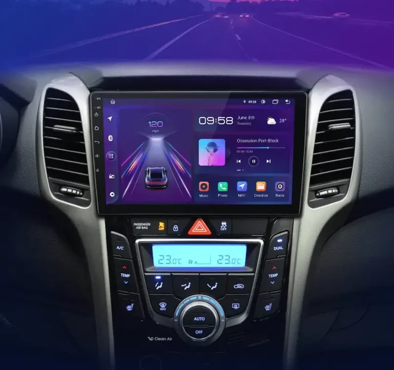 Radio Android do Hyundai i30 Elantra GT (2011-2017) CarPlay Android Auto 4G WiFi GPS DSP